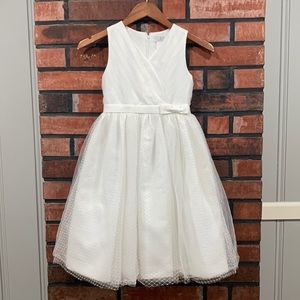 US Angels V-Neck Flower Girl Dress